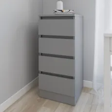 Comodă Smartex T1 cu 4 sertare, 40x43x90 cm, Grafit