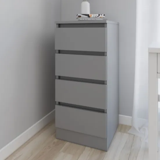 Комод Smartex T1 с 4 ящиками, 40x43x90 см, Графит