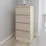 Комод Smartex T1 с 4 ящиками, 40x43x90 см, Слоновая кость/Дуб Светлый