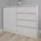 Comodă Smartex T2 cu 4 sertare și rafturi, 80x42.5x90 cm, Alb