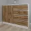 Comodă Smartex T2 cu 4 sertare și rafturi, 80x42.5x90 cm, Alb/Stejar Închis