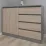Комод Smartex T2 с 4 ящиками и полками, 80x42.5x90 см, Графит/Дуб Светлый