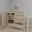 Комод Smartex T2 с 4 ящиками и полками, 80x42.5x90 см, Слоновая кость/Дуб Светлый