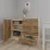 Comodă Smartex T2 cu 4 sertare și rafturi, 80x42.5x90 cm, Ivory/Stejar Închis