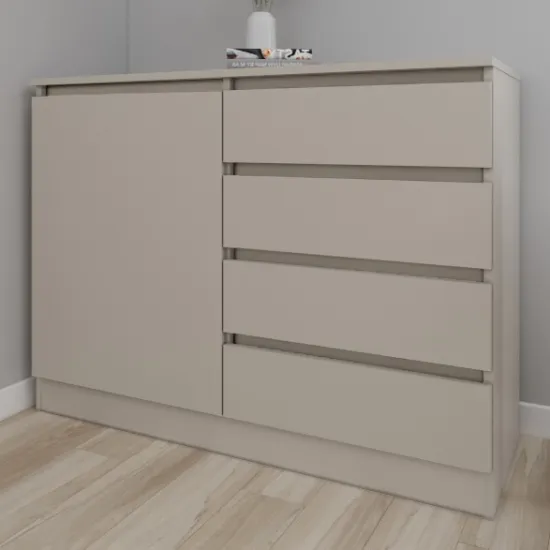 Comodă Smartex T2 cu 4 sertare și rafturi, 80x42.5x90 cm, Casmir