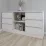 Комод Smartex T3 с 6 выдвижными ящиками и открытыми полками, 120x42,5x80 см, Белый