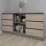 Комод Smartex T3 с 6 выдвижными ящиками и открытыми полками, 120x42,5x80 см, Графит/Дуб Светлый