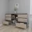 Комод Smartex T3 с 6 выдвижными ящиками и открытыми полками, 120x42,5x80 см, Графит/Дуб Светлый