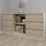 Комод Smartex T3 с 6 выдвижными ящиками и открытыми полками, 120x42,5x80 см, Слоновая кость/Дуб Светлый