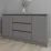 Комод Smartex T4 с 3 выдвижными ящиками, полками и боковыми шкафчиками, 100x42,5x80 см, Графит