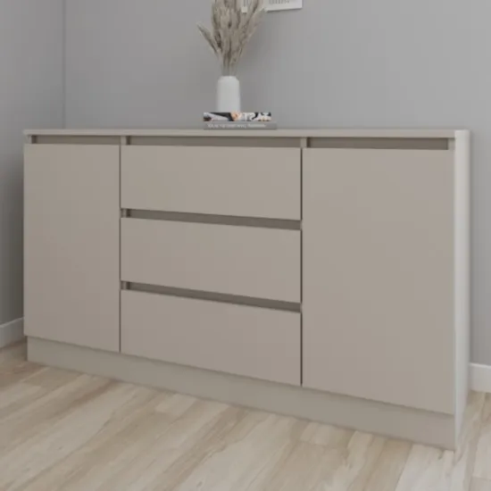 Комод Smartex T4 с 3 выдвижными ящиками, полками и боковыми шкафчиками, 100x42,5x80 см, Кашемир