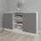 Comodă Smartex T5 cu rafturi, 120x42,5x80 cm, Alb/Grafit