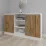 Comodă Smartex T5 cu rafturi, 120x42,5x80 cm, Alb/Stejar Închis