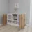 Comodă Smartex T5 cu rafturi, 120x42,5x80 cm, Alb/Stejar Închis
