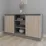 Comodă Smartex T5 cu rafturi, 120x42,5x80 cm, Grafit/Stejar Deschis