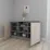 Comodă Smartex T5 cu rafturi, 120x42,5x80 cm, Grafit/Stejar Deschis