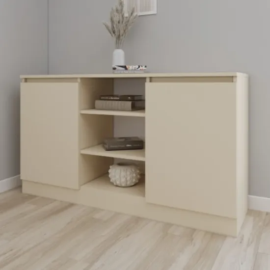Комод Smartex T5 с полками, 120x42,5x80 см, Слоновая кость