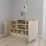 Comodă Smartex T5 cu rafturi, 120x42,5x80 cm, Ivory/Stejar Deschis