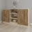 Комод Smartex T5 с полками, 120x42,5x80 см, Слоновая кость/Дуб Тёмный