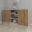 Комод Smartex T5 с полками, 120x42,5x80 см, Кашемир/Дуб Тёмный