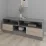 Тумба под ТВ Smartex T6, 120x42,5x50 см, Графит/Дуб Светлый