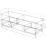 Comoda TV Smartex T6, 140x42,5x50 см, Alb/Grafit