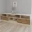 Comoda TV Smartex T6, 180x42,5x50 см, Ivory/Stejar Închis