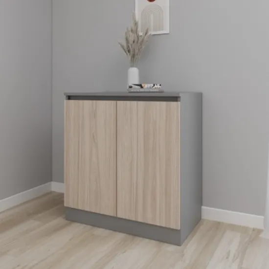 Комод Smartex Т8, 60x47x85 см, Графит/Дуб Светлый