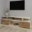 Тумба под ТВ Smartex Т9, 140x40x55 см, Слоновая кость/Дуб Тёмный