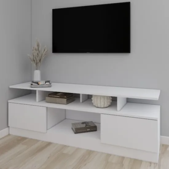 Comoda TV Smartex T9, 160x40x55 см, Alb