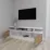 Comoda TV Smartex T9, 180x40x55 см, Alb/Stejar Închis