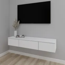 Тумба под ТВ Smartex Т10 навесная, 100x30x20 см, Белый