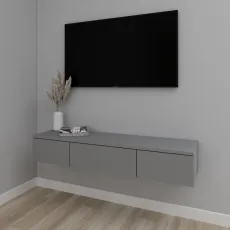 Тумба под ТВ Smartex Т10 навесная, 100x30x20 см, Графит