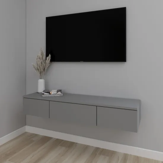Тумба под ТВ Smartex Т10 навесная, 100x30x20 см, Графит