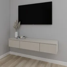 Тумба под ТВ Smartex Т10 навесная, 100x30x20 см, Кашемир