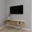 Comoda TV Smartex T10 suspendata, 120x30x20 см, Ivory/Stejar Închis