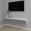 Comoda TV Smartex T10 suspendata, 140x30x20 см, Alb/Grafit