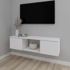 Тумба под ТВ Smartex Т11 навесная, 140x30x30 см, Белый