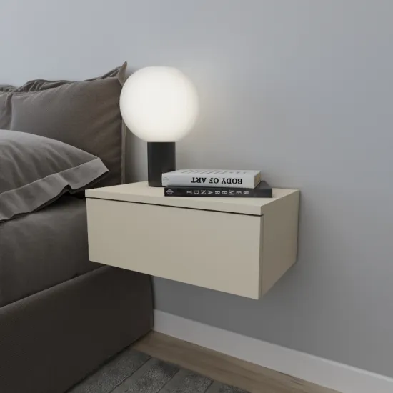 Noptieră Smartex T12 suspendat, 40x30x20 cm, Ivory