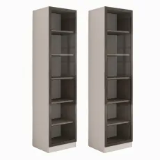 Penal vitrina Bafimob PТ-50 set 2 buc, 50x50x200 cm, Toffi/Bej