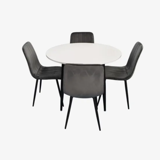 Set de sufragerie Evelin DT 402-3B + 4 YTC-078B, BLUVEL-14 (Dark grey)