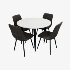 Обеденный набор Evelin DT 402-3B + 4 YTC-080B, UF885-15 Dark grey