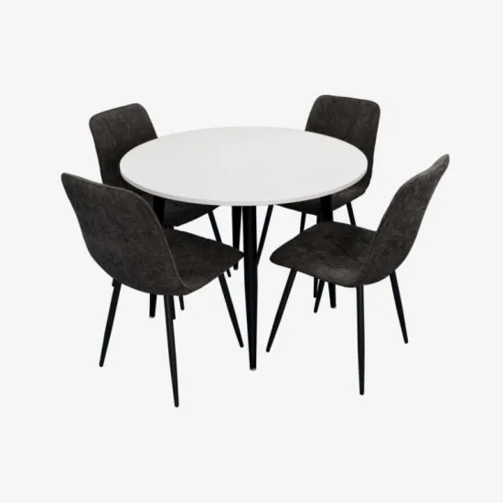 Set de sufragerie Evelin DT 402-3B + 4 YTC-080B, UF885-15 Dark grey