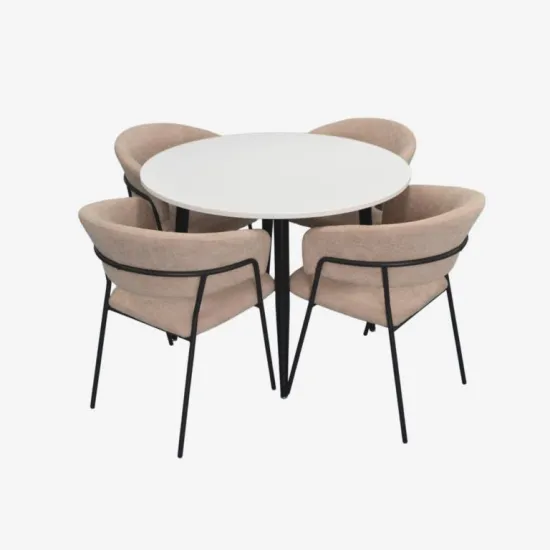 Обеденный набор Evelin DT 402-3B + 4 YTC-097B, UF885-03 Light beige