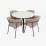 Обеденный набор Evelin DT 402-3B + 4 YTC-097B, UF885-03 Light beige