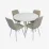 Set de sufragerie Evelin DT 402-5Wh + 4 YTC-078Wh, UF910-01 (Light beige)