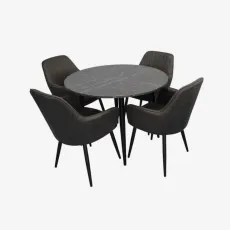 Set de sufragerie Evelin DT 402-6B + 4 YT-002B, 970-11 (Grey)