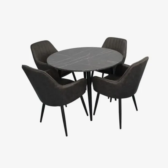 Set de sufragerie Evelin DT 402-6B + 4 YT-002B, 970-11 (Grey)