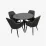 Set de sufragerie Evelin DT 402-6B + 4 YT-002B, 970-11 (Grey)