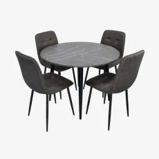 Set de sufragerie Evelin DT 402-6B + 4 YT-010B, 970-11 (Grey)
